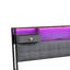 Velvet Storage Bed with 4 Drawers, Tufted Headboard with RGB LED & Charging Station, Beige/Grey, EU Double & King Size 140/160x200cm-1704104609-1704104608