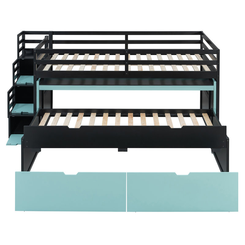 Lits multifonctionnels avec rangement, lit mezzanine double en bois aggloméré moderne pour la maison