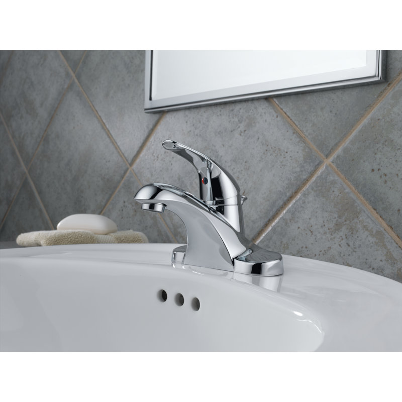 Robinet de salle de bain central avec ensemble de bonde Foundations, Chrome chrome