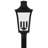 Graysie 4-Light Earth Black Outdoor Post Lantern