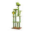 72-Inch Cactus-Shaped Cat Tree with Transparent Capsule Condo, Green Multi-Level Tower