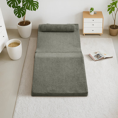 Canapé en éponge haute densité pure, chaise longue Tatami portable pliable, canapé-lit multifonctionnel avec tissu en velours goutte de pluie, sans assemblage, écologique pour le salon et la chambre à coucher (plusieurs couleurs)