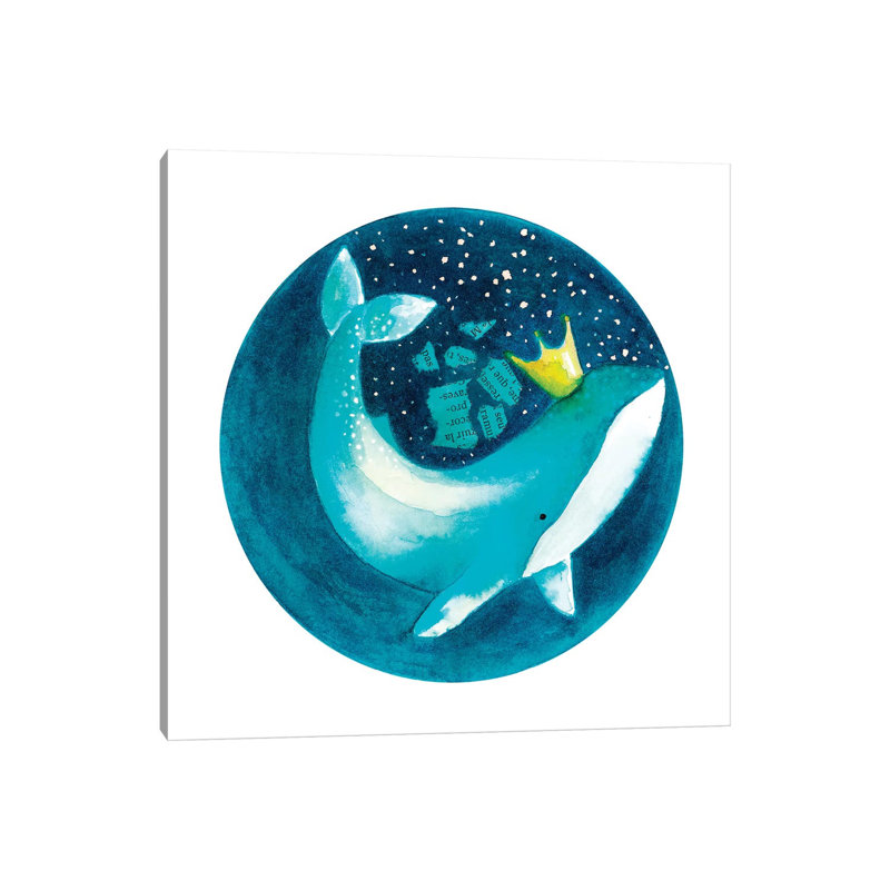 Magic Whale II by The Cosmic Whale - Wrapped Canvas Gallery-Wrapped Canvas Giclée, 66.04cm H x 66.04cm W