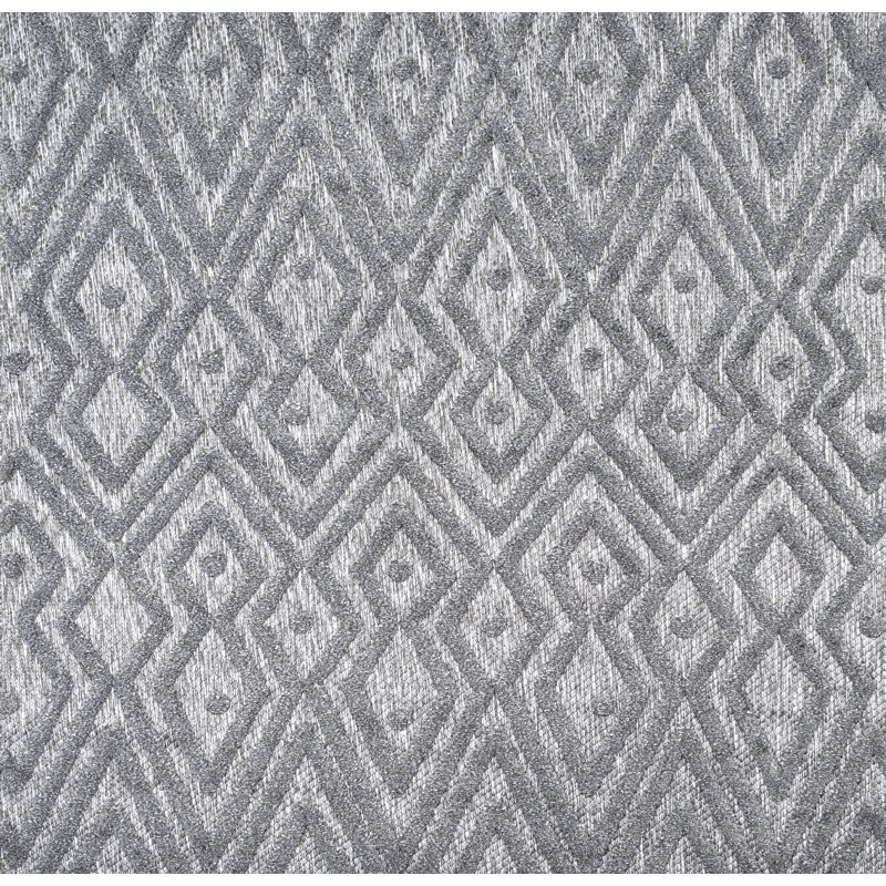 Tapis intérieur / extérieur gris foncé Fierros, Carré 5 pi 3 po