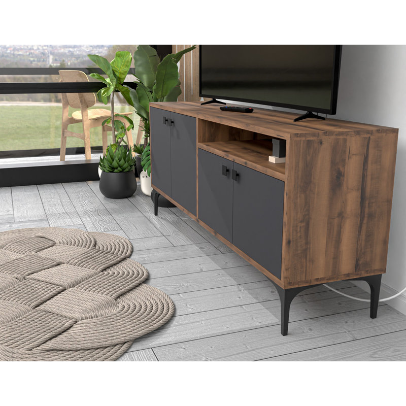 Keikei Unfinished TV Stand, Grey