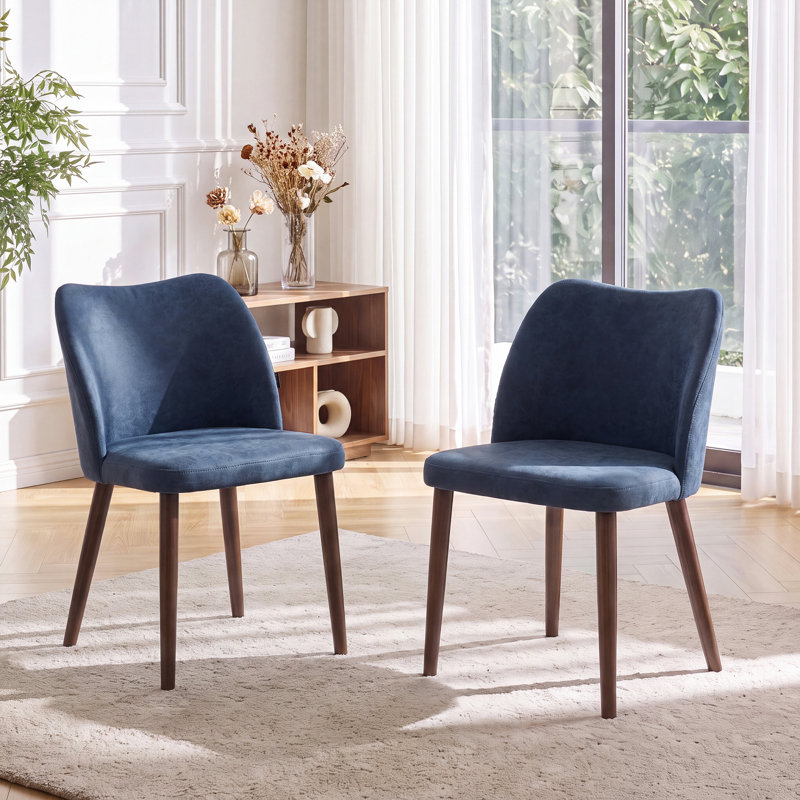 Petites chaises de salle à manger rembourrées en bois massif - Courbe ergonomique et rembourrage moelleux pour espaces multiples