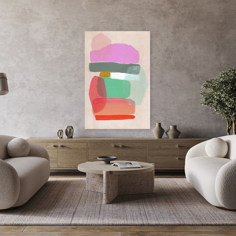 Art contemporain, art contemporain abstrait, H 48 po x l 32 po