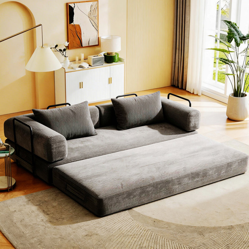 Canapé-lit convertible pour la maison, Dark Grey Corduroy