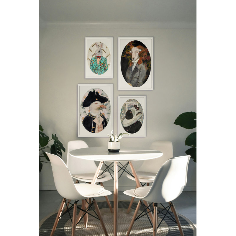 Lyra Print, 18" H x 12" W, White