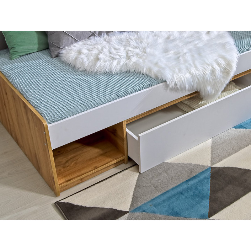 Gizem Bed, Wotan oak/White