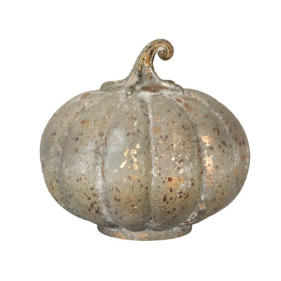 6.5" DUSTY FINISH SMALL GLASS PUMPKIN
