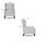Nora Manual Recliner Lounge Chair, Wingback, Nailhead Trim, Gray-121386605