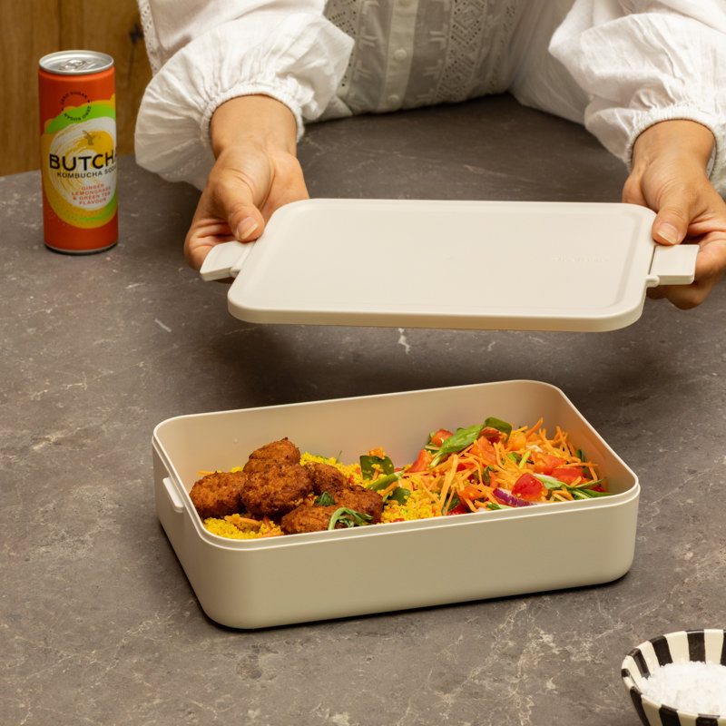 Grande boîte à repas et à emporter de taille bourgogne, Beige doux