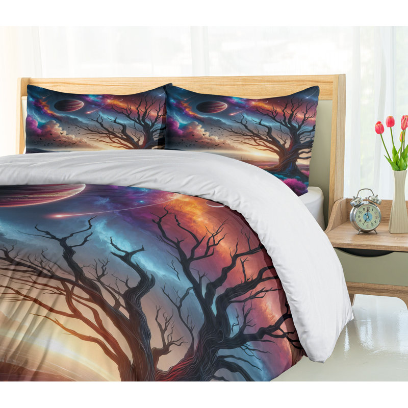 Space Duvet Cover, King Duvet Cover + 2 Standard Shams