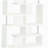White and Chrome 5-Tier Geometric Bookcase