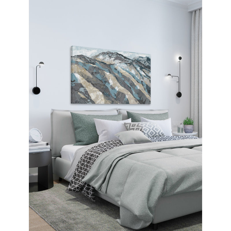 The Blue Gem 1 Piece Wrapped Canvas Painting, 25cm H x 38cm W x 3.81cm D