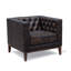 Fauteuil club 33 po en cuir fleur