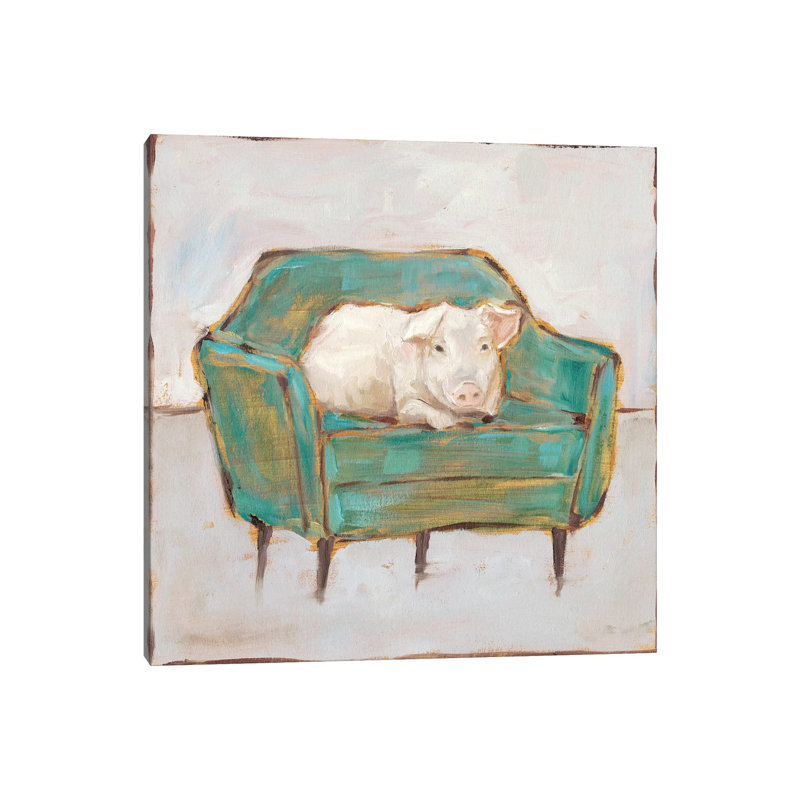 Créature confort VI par Ethan Harper - reproduction d'art, H 12 po x l 12 po x P 1,5 po, Toile tendue, Pas de tapis