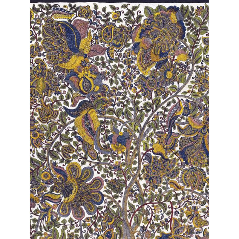 Arbre de vie - Mata Ni Pachedi | Couleur naturelle sur toile de coton | Par Sanjay Chitara