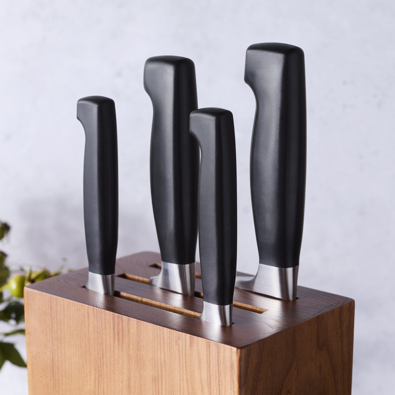 ZWILLING Four Star 8Pc-Knife Block Set - Brown Ash Wood Block