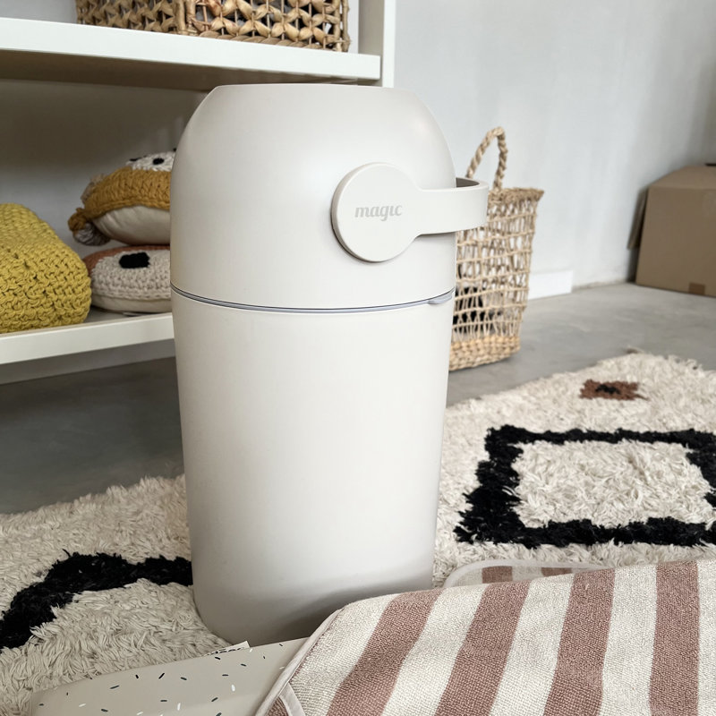 Odor-Free Diaper Pail, White