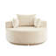 Chaise pivotante en mousse à 360 degrés avec tissu moelleux en chenille et coussin, pour salle de projection en mousse