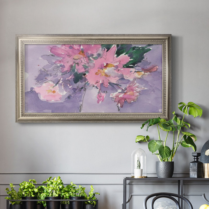 Floral occasion II - reproduction d'un seul cadre photo sur toile, H 25 po x l 45 po x P 1 po