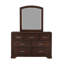 Commode de rangement moderne à finition cerisier avec 7 tiroirs Smooth Glides-1502958248