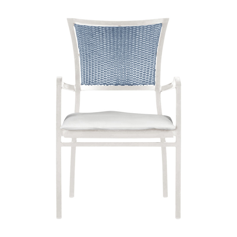 Fauteuil Aire - Craie et chambray, Dentelle Rollo, Pas de soudure, Craie / Chambray