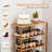 5-Tier Corner Shoe Rack, Bamboo Narrow Shoes Display Shelf Stand Storage Organizer for Entryway
