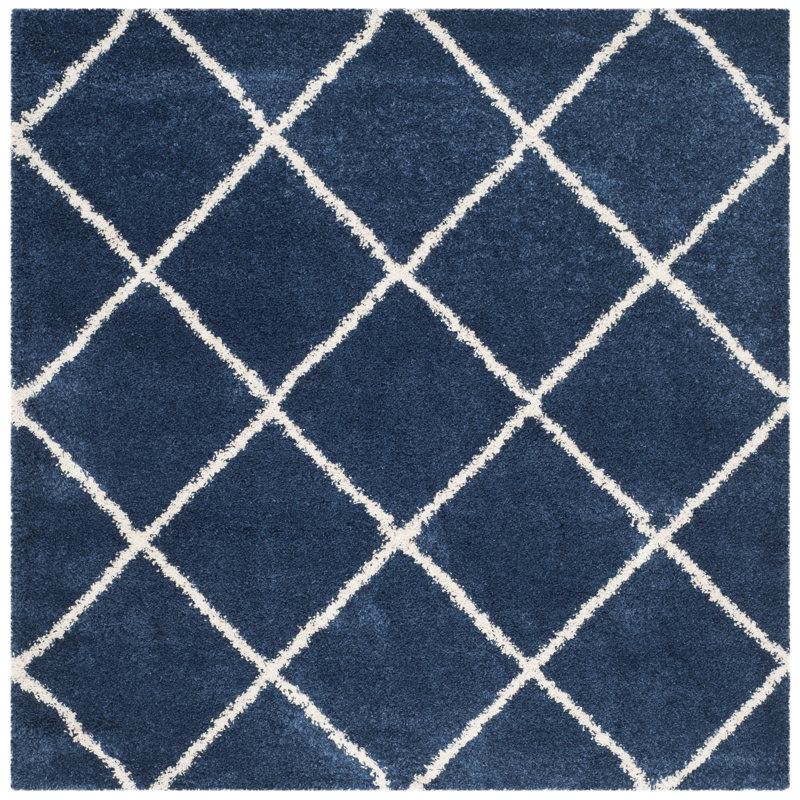 Tapis à poils longs Rizco, Carré 7 pi