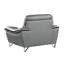 Fauteuil en cuir et mousse gris, véritable, P 48,82 po x l 35,5 po, H 40,9 po, 77,9 lb, 48 po, 40 po, 42 po, 108 lb gris avec rembourrage, cuir véritable-1411707429