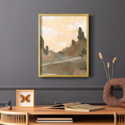 Hillside Walking Path V Framed Print - Solid Wood