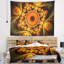 Motif fractal doré avec cercles tapisserie abstract-28497741