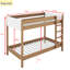 Lit superposé simple tapissier au-dessus - Confort molleton, durabilité en bois d'hévéa, garde-corps, rangement spacieux sous le lit