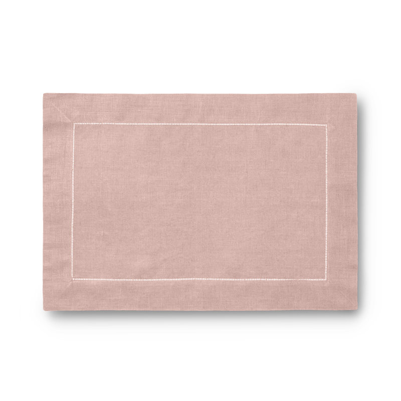Festival Linen Rectangle Placemats, Blush