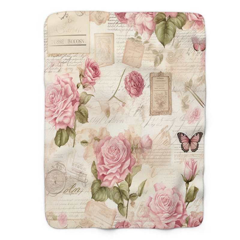 Heartfelt Note - 1 Piece Premium Sherpa Blanket WB_FL_100624_0227, 50" W x 60" L