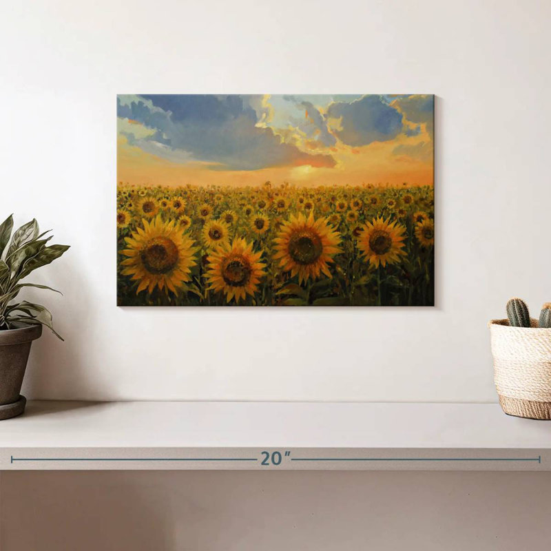 Alvord Sunflower Field, 8" H x 12" W