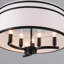 Lustre tambour 6 lumières de 21 pouces à intensité variable avec abat-jour en tissu-1165477248