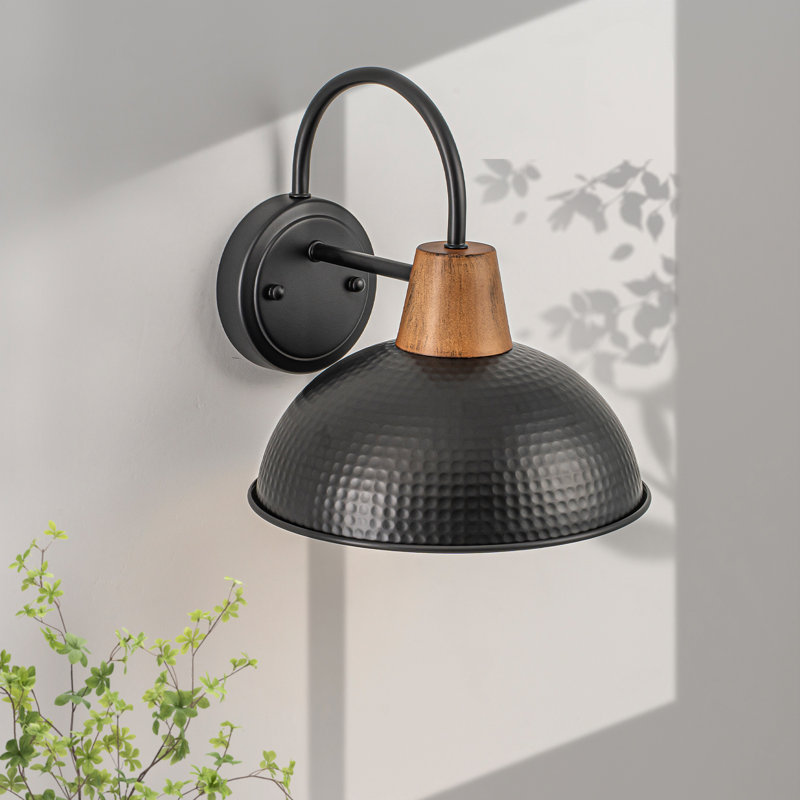 Outdoor Gooseneck Barn Wall Light, Black