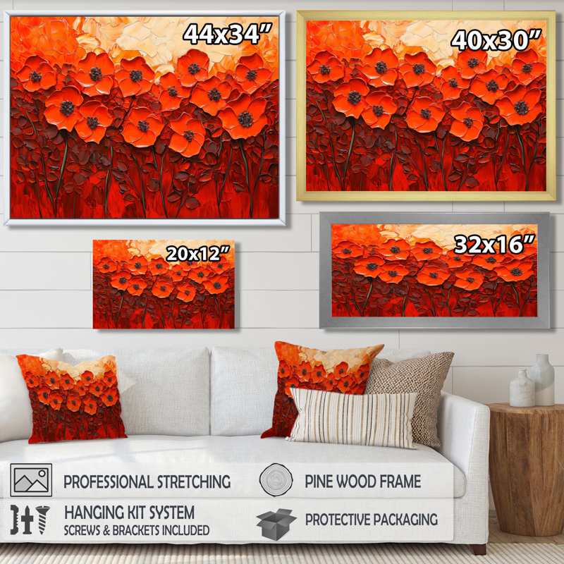 Décoration murale Sunset Trees of Apple Blossom III - Fleur de pommier, H 30 po x l 40 po, Blanc