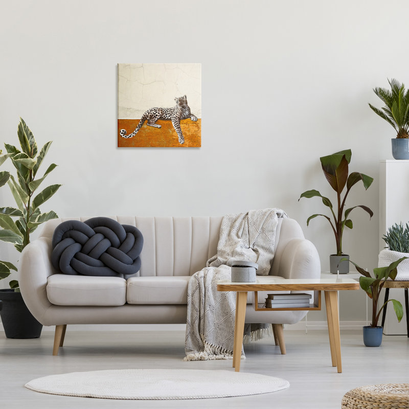 «Leopard Wildlife Geometric Animal» par Karen Smith, impression sur toile tendue, H 24 po x l 24 po x P 1,5 po