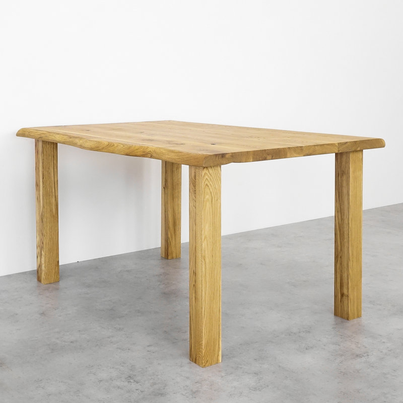 Silverthorne Oak Solid Wood Dining Table, Natural, H75 x L200 x W80cm