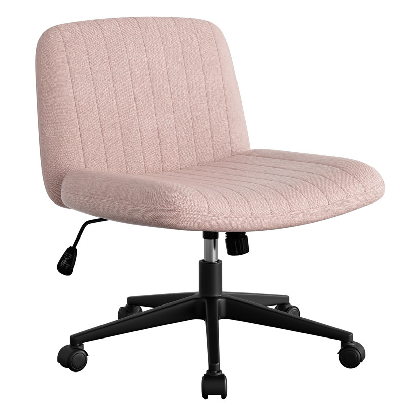 Criss-Cross Office Desk Chair With Wheels, Pink