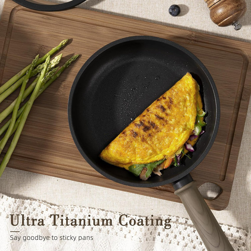 Nonstick Pots And Pans Set – Healthy Non-toxic Titanium Cookware, Induction Compatible Kitchen Set