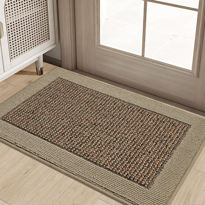 Tapis de porte d'intérieur 20 po x 32 po, tapis anti-salissures antidérapants lavables, tapis de bienvenue résistant à la saleté, tapis de sol à profil bas