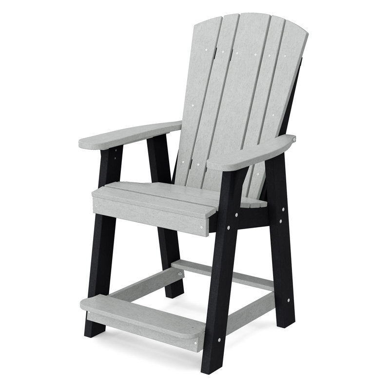 Heritage Balcony Chair, Light Gray/Black