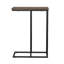 Gateshead Jamestown C-Shaped for Accessability Side End Table Ashwood Rustic Wood Grain and Metal-1504125351