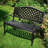 Emberto Balkene Home Cast Aluminum Bench, Sturdy Bench-Basketweave Design - Antique Bronze Finish