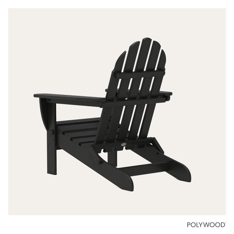 Chaise Adirondack pliante POLYWOOD Classic Adirondack, Noir